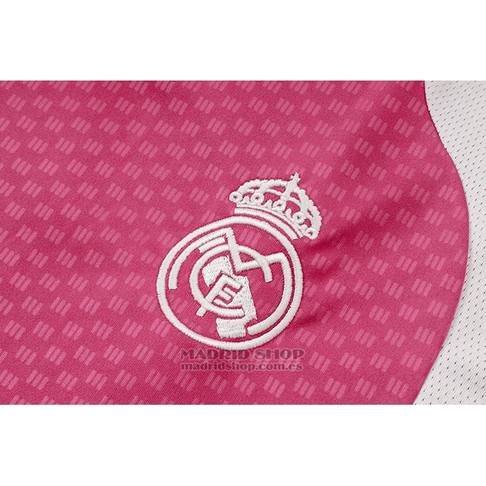 Chandal del Real Madrid Manga Corta 2026-2027 Rosa - Pantalon Corto